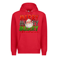 Red Merry Christmas Santa Premium Hoodie - FaDigitalArtStudio