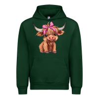 Forest Green cute  heifer Urban Hoodie - AdoDesignShop