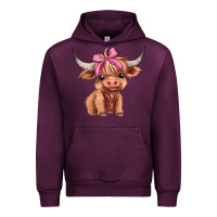 Mauve Wine cute  heifer Urban Hoodie - AdoDesignShop