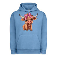 Pigment Pebble Blue cute  heifer Urban Hoodie - AdoDesignShop
