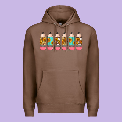 Western Teacher Pencils 16oz Libbey Glass Premium Hoodie Designed By Hra Design Shop
