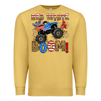 Antique Gold red white boom monster truck Premium Sweatshirt - RanaPortraitStore