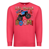 Cardinal red white boom monster truck Premium Sweatshirt - RanaPortraitStore