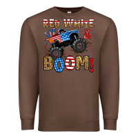 Chestnut red white boom monster truck Premium Sweatshirt - RanaPortraitStore