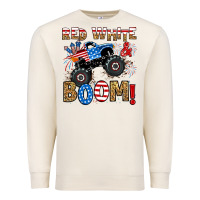 Sandshell red white boom monster truck Premium Sweatshirt - RanaPortraitStore