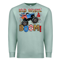 Seafoam red white boom monster truck Premium Sweatshirt - RanaPortraitStore