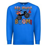 True Royal red white boom monster truck Premium Sweatshirt - RanaPortraitStore