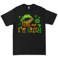 Black kiss me im irish st patricks lip stain Premium Tee - LillyAllenDesigns