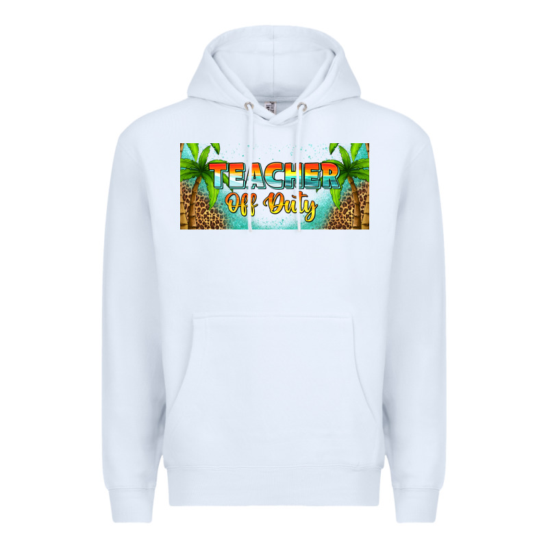 Western Teacher Off Duty 16oz Libbey Glass Premium Hoodie by HRA Design Shop | Teevron