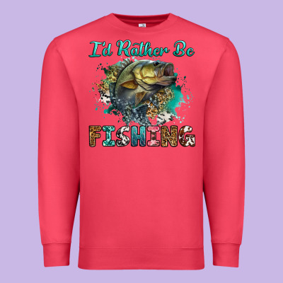 Premium Sweatshirt i'd rather be fishing