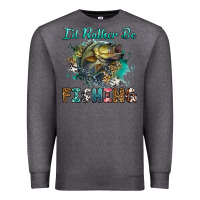Charcoal Heather i'd rather be fishing Premium Sweatshirt - RanaPortraitStore