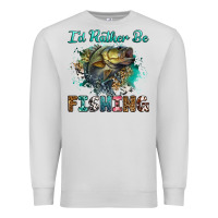 Dove Grey i'd rather be fishing Premium Sweatshirt - RanaPortraitStore