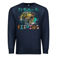 Navy i'd rather be fishing Premium Sweatshirt - RanaPortraitStore
