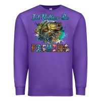 Purple i'd rather be fishing Premium Sweatshirt - RanaPortraitStore