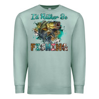 Seafoam i'd rather be fishing Premium Sweatshirt - RanaPortraitStore