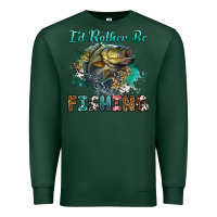 Sports Green i'd rather be fishing Premium Sweatshirt - RanaPortraitStore