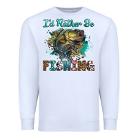 White i'd rather be fishing Premium Sweatshirt - RanaPortraitStore