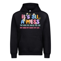 Black its all a mess Urban Hoodie - JahusDesignShop