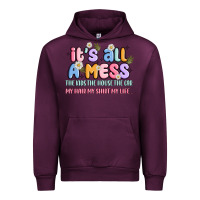 Mauve Wine its all a mess Urban Hoodie - JahusDesignShop