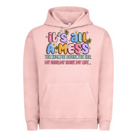 Pigment Salmon its all a mess Urban Hoodie - JahusDesignShop
