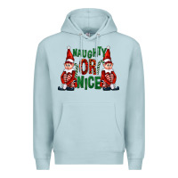 Blue Mist Naughty or nice christmas elfs Premium Hoodie - FaDigitalArtStudio
