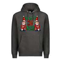Charcoal Heather Naughty or nice christmas elfs Premium Hoodie - FaDigitalArtStudio