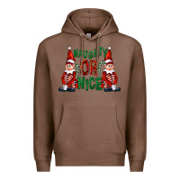Chestnut Naughty or nice christmas elfs Premium Hoodie - FaDigitalArtStudio