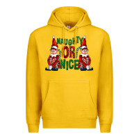 Lemon Naughty or nice christmas elfs Premium Hoodie - FaDigitalArtStudio