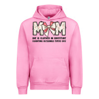 Fuchsia Pink mom she is clothed in gratitude counting blessings Urban Hoodie - JahusDesignShop