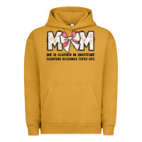 Pigment Peanut Butter mom she is clothed in gratitude counting blessings Urban Hoodie - JahusDesignShop