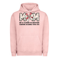 Pigment Salmon mom she is clothed in gratitude counting blessings Urban Hoodie - JahusDesignShop