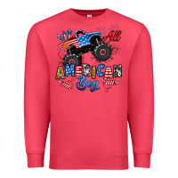 Cardinal fourth of july monster truck all american boy Premium Sweatshirt - RanaPortraitStore