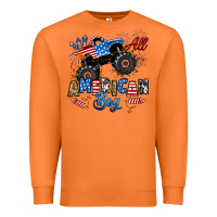 Carrot fourth of july monster truck all american boy Premium Sweatshirt - RanaPortraitStore