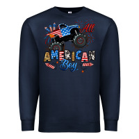 Navy fourth of july monster truck all american boy Premium Sweatshirt - RanaPortraitStore