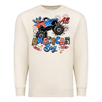 Sandshell fourth of july monster truck all american boy Premium Sweatshirt - RanaPortraitStore