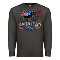 Smoke fourth of july monster truck all american boy Premium Sweatshirt - RanaPortraitStore