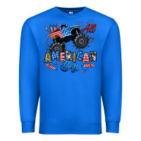 True Royal fourth of july monster truck all american boy Premium Sweatshirt - RanaPortraitStore