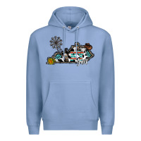 Colony Blue ky yall western Premium Hoodie - CowhideDigitalArt