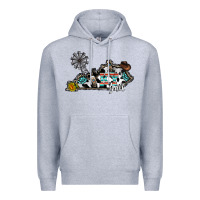 Heather Grey ky yall western Premium Hoodie - CowhideDigitalArt