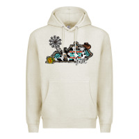 Oatmeal Heather ky yall western Premium Hoodie - CowhideDigitalArt
