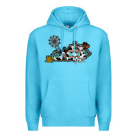 Ocean Blue ky yall western Premium Hoodie - CowhideDigitalArt