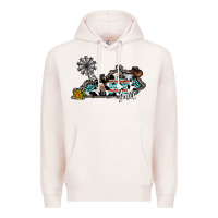 Pale Pink ky yall western Premium Hoodie - CowhideDigitalArt