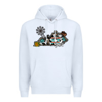 White ky yall western Premium Hoodie - CowhideDigitalArt