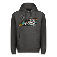 Charcoal Heather ky yall western Premium Hoodie - CowhideDigitalArt