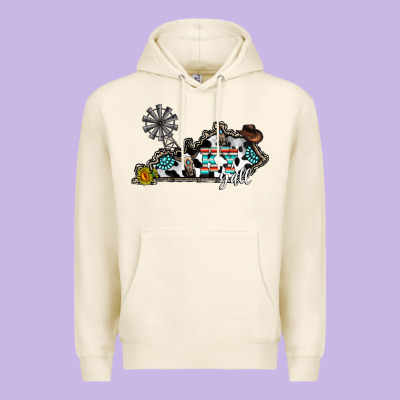 Ky Yall Western Premium Hoodie Designed By Cowhidedigitalart