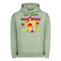 Pigment Oil Green the three amigos Urban Hoodie - JahusDesignShop