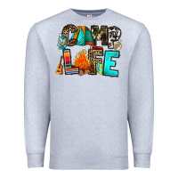 Heather Grey camp life Premium Sweatshirt - RanaPortraitStore