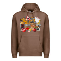 Chestnut School Bus Coffee Cups Premium Hoodie - FaDigitalArtStudio