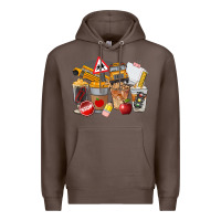 Coffee School Bus Coffee Cups Premium Hoodie - FaDigitalArtStudio
