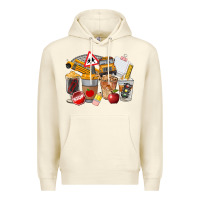Sandshell School Bus Coffee Cups Premium Hoodie - FaDigitalArtStudio